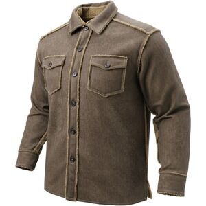 True Grit Sueded Pebble Shirt Jacket  Size L Large Western Ranch Cowboy Soho